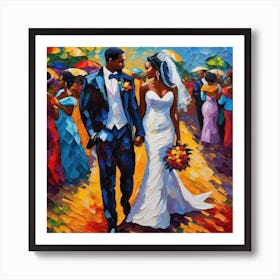 Bride And Groom 2 Art Print