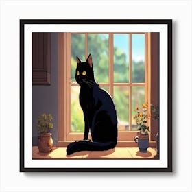 Black Cat 1 Art Print