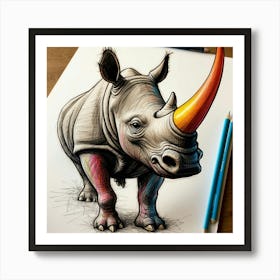 Rhino 13 Art Print