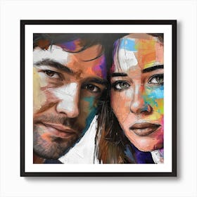 Portrait Of A Couple 1 Art Print