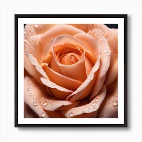 Peach Rose Art Print