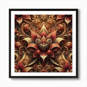 Ornate Wood Carving Art Print