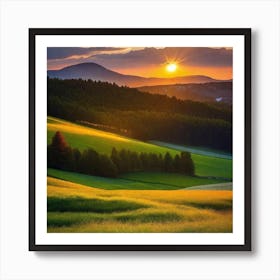 Sunset In The Countryside 37 Art Print