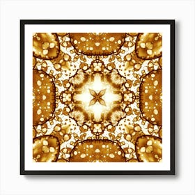 Golden Pattern Abstract Mosaic 6 Art Print