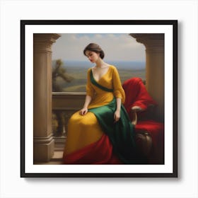 'The Lady In Yellow' Art Print