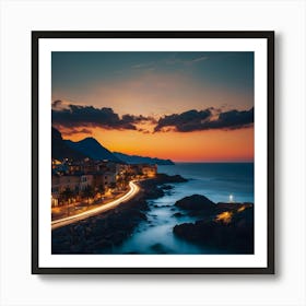 Sunset On The Coast Art Print