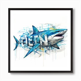 Cen Shark Art Print