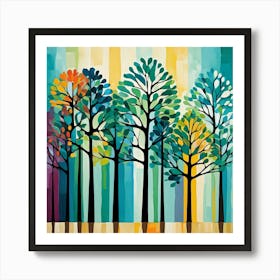 Trees In The Sun 1 Art Print