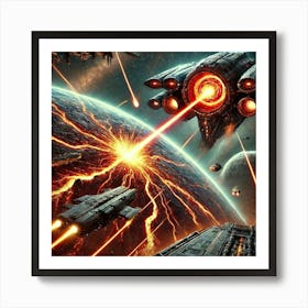 Planet Cracker Scene Converted Art Print