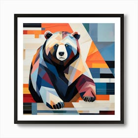 Abstract modernist Bear 5 Art Print