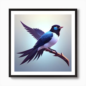 Bird On A Branch Art Print