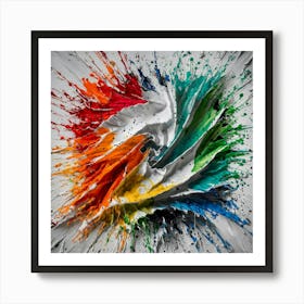 Colorful Paint Splash 15 Art Print