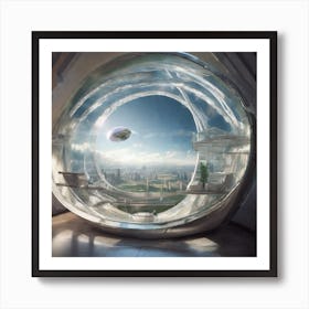 Futuristic Living Room 5 Art Print