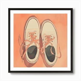 White Sneakers Art Print