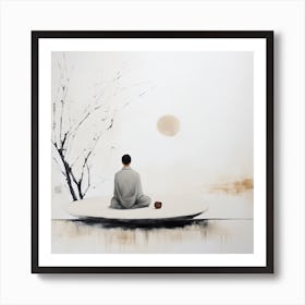 Meditating Man Art Print