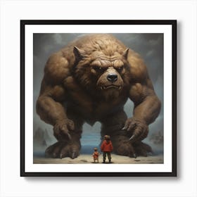 Beast And The Boy Art Print