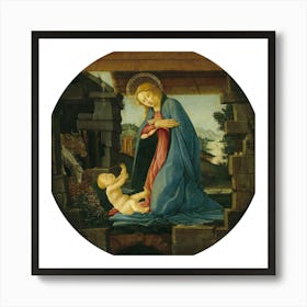 Sandro Botticelli 1445 1510 The Virgin Adoring The Child 1480 1490 Art Print