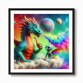 Alien Dragon Art Print