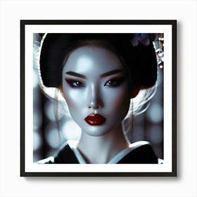 Geisha Creative Illustration Artwork 2 Art Print