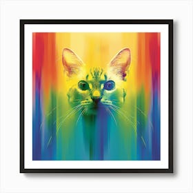 Rainbow Cat Canvas Print Art Print