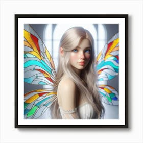 Stained Glass Fairy Affiche