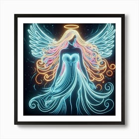 Neon Angel Art Print
