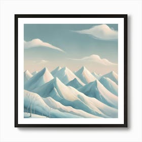 Snowy Mountains 3 Art Print