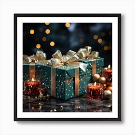 Elegant Christmas Gift Boxes Series022 Art Print