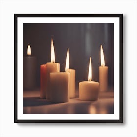 Candles On A Table Art Print