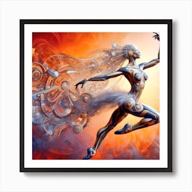 Futuristic Dancer Art Print