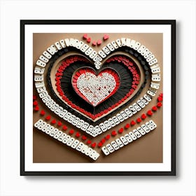 Heart Of Dominoes 1 Art Print