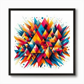 Abstract Triangles 26 Art Print