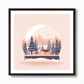 Lapland Finland 3 Snowglobe Art Print