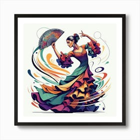 Flamenco Dancer 3 Art Print