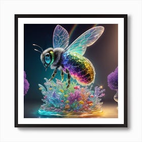 Rainbow Bee Art Print