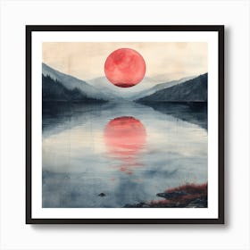 Red Moon Art Print