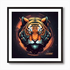 Tiger Head 2 Art Print