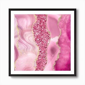 Agate Glitter Dazzle Texture 08 Art Print