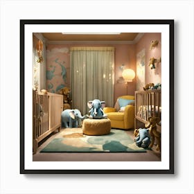 Please Create A Realistic Image Of A Nursery Fille (1) Art Print