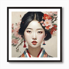 Asian Girl Art Print