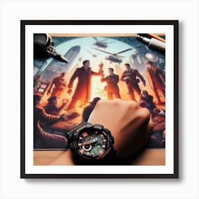 Man With A Watch Art Print