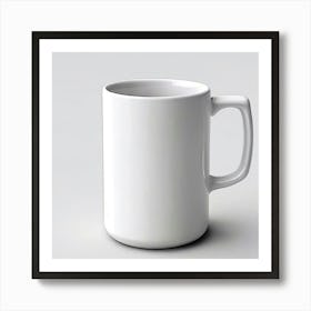 Mock Up Mug Blank Plain White Ceramic Customizable Unadorned Empty Clean Simple Minimal (4) Art Print