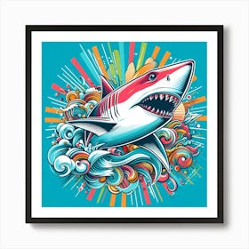 Shark Canvas Print Art Print