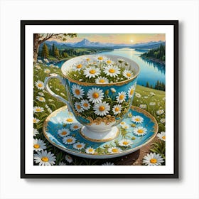 Daisy Cup 4 Art Print