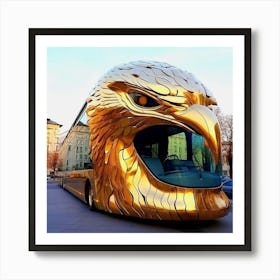 Bus With Eagle Head Art Print