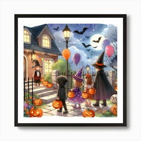 Halloween Witches Art Print