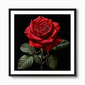 Red Rose 3 Art Print