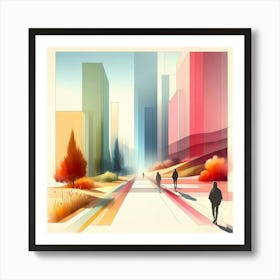 Abstract Cityscape 12 Art Print