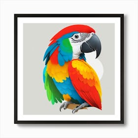 Colorful Parrot Art Print