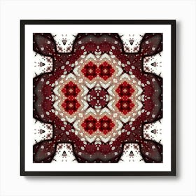 Modern Abstraction Pattern Red Art Print